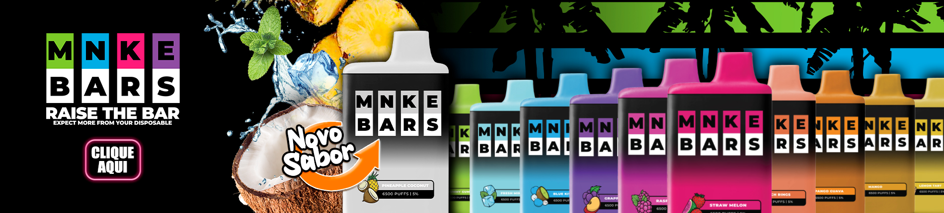 Descartável - MNKE Bars - 6500 puffs