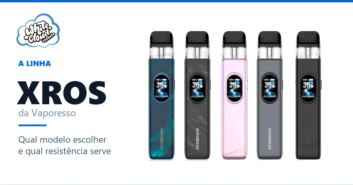 Linha de pod systems Vaporesso Xros 6 em cinco cores