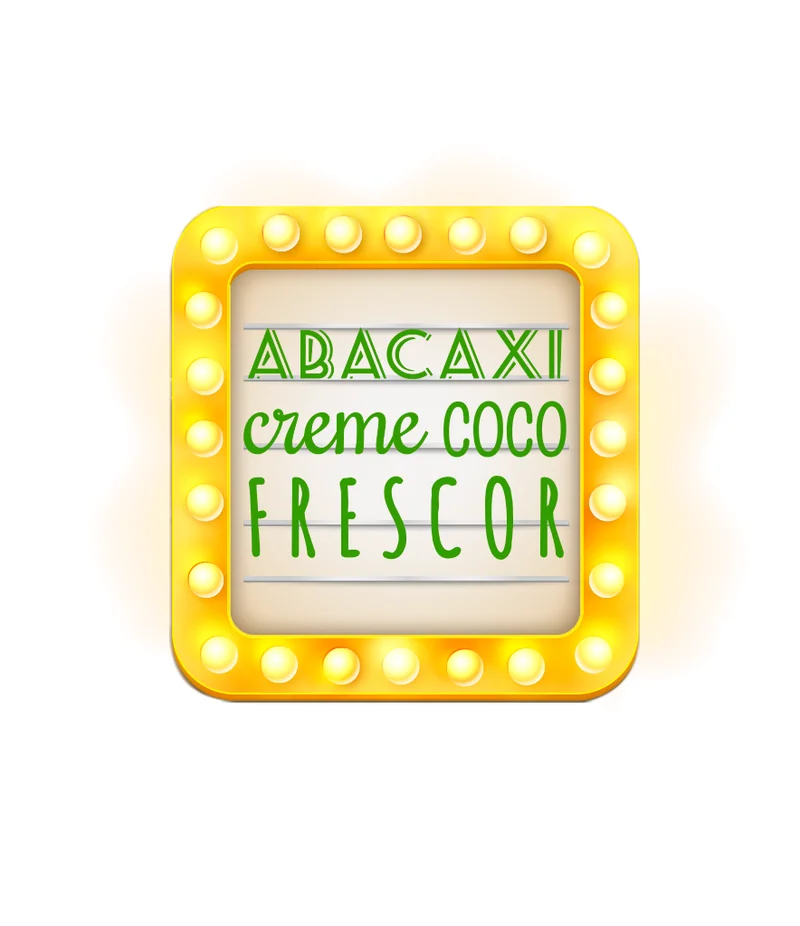 Ficha de sabor do Radiola The Pina Colada Song: abacaxi, creme de coco e frescor