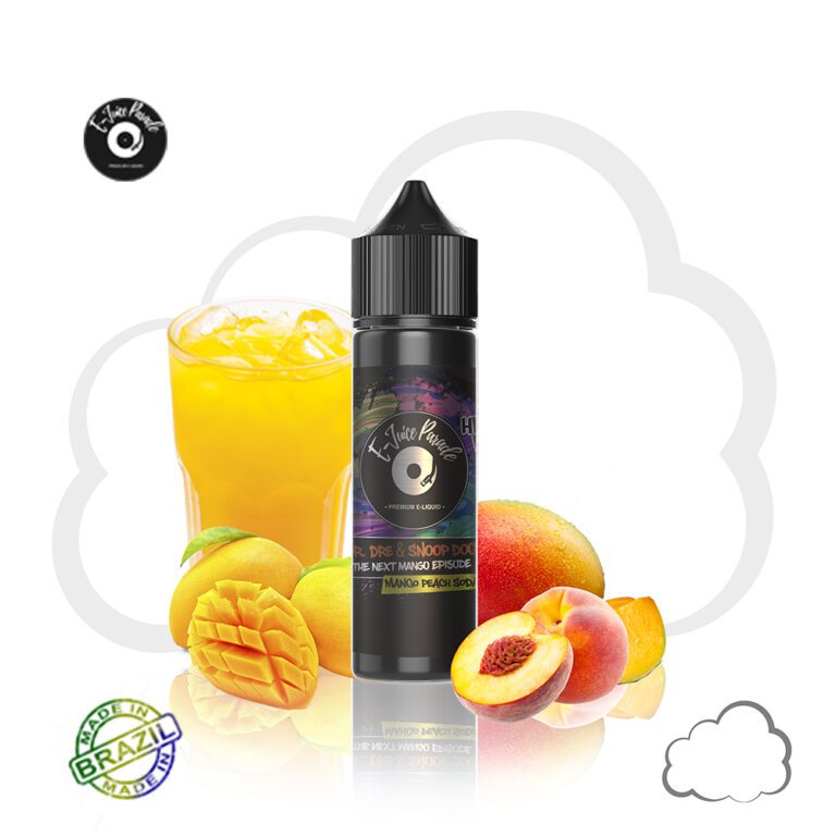 Juice E-Juice Parade Mango Peach Soda Low Ice, frasco de 60 ml