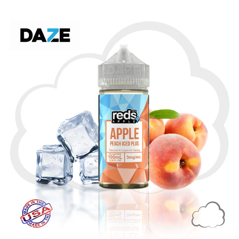 Juice Reds Peach Iced Plus, frasco de 100 ml
