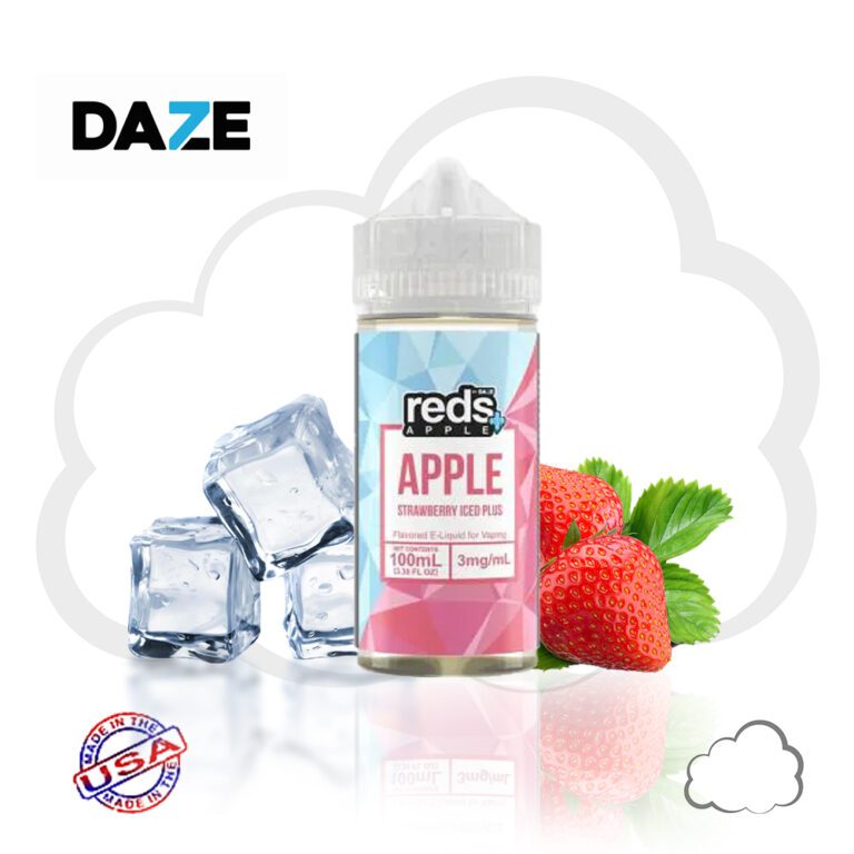 Juice Reds Strawberry Iced Plus, frasco de 100 ml