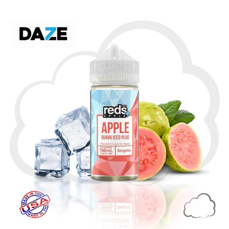 Juice Reds Guava Iced Plus, frasco de 100 ml