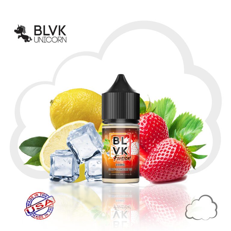 Nicsalt BLVK Fusion Citrus Strawberry Ice, frasco de 30 ml