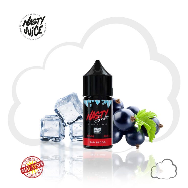 Nicsalt Nasty Bad Blood (High Mint), frasco de 30 ml
