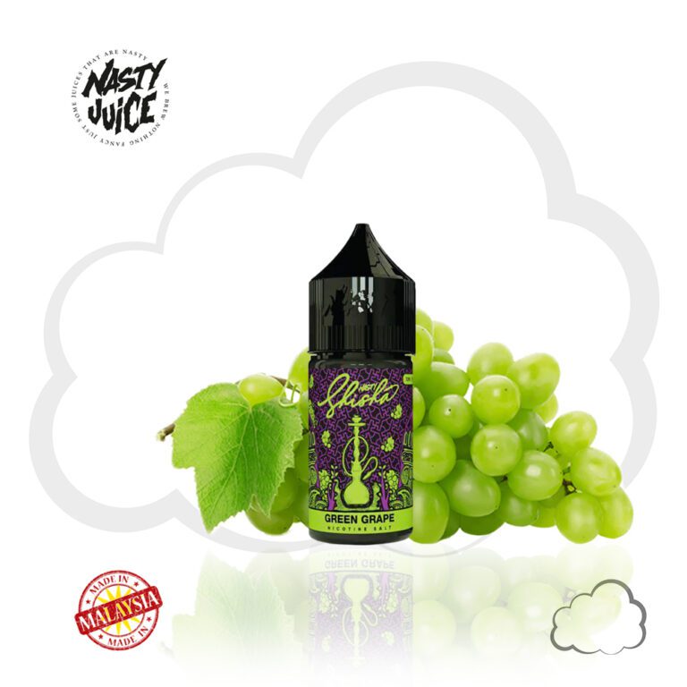 Nicsalt Nasty Shisha Green Grape, frasco de 30 ml