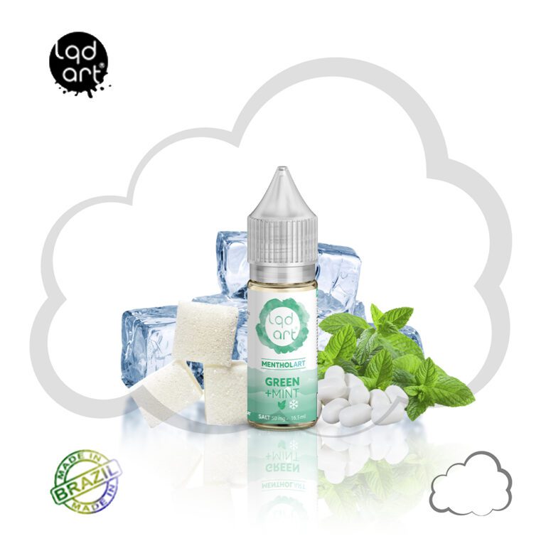 Nicsalt LQD ART Green Mint, frasco de 15 ml