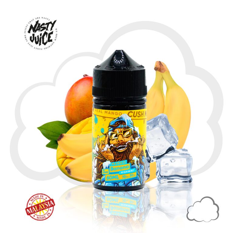 Juice Nasty Cush Man Mango Banana (HIGH MINT), frasco de 60 ml
