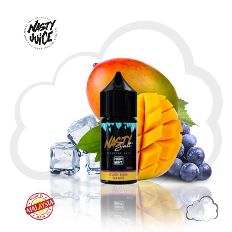 Nicsalt Nasty Cush Man Mango Grape (High Mint), frasco de 30 ml