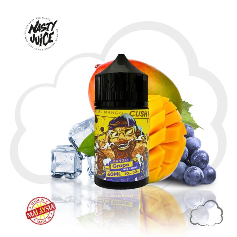 Juice Nasty Cush Man Mango Grape (HIGH MINT), frasco de 60 ml