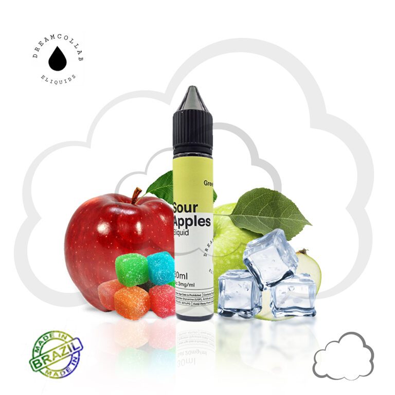 Juice Dream Collab Sour Apples ICE, frasco de 30 ml