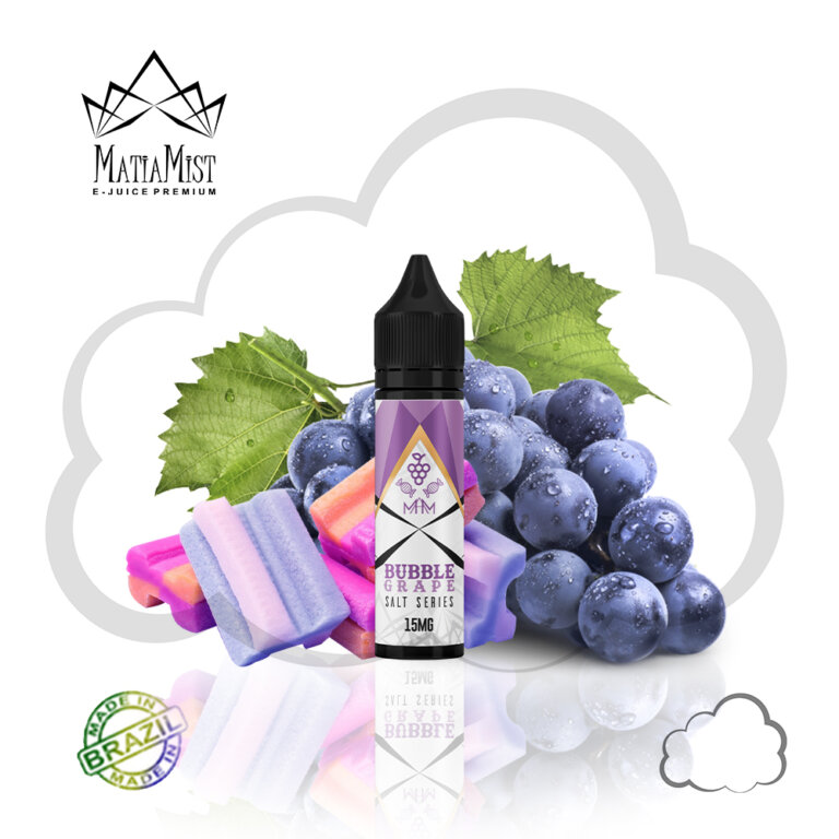 Nicsalt MatiaMist Bubble Grape, frasco de 15 ml