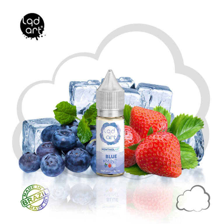 Nicsalt LQD ART Menthol Art Blue Mint, frasco de 15 ml