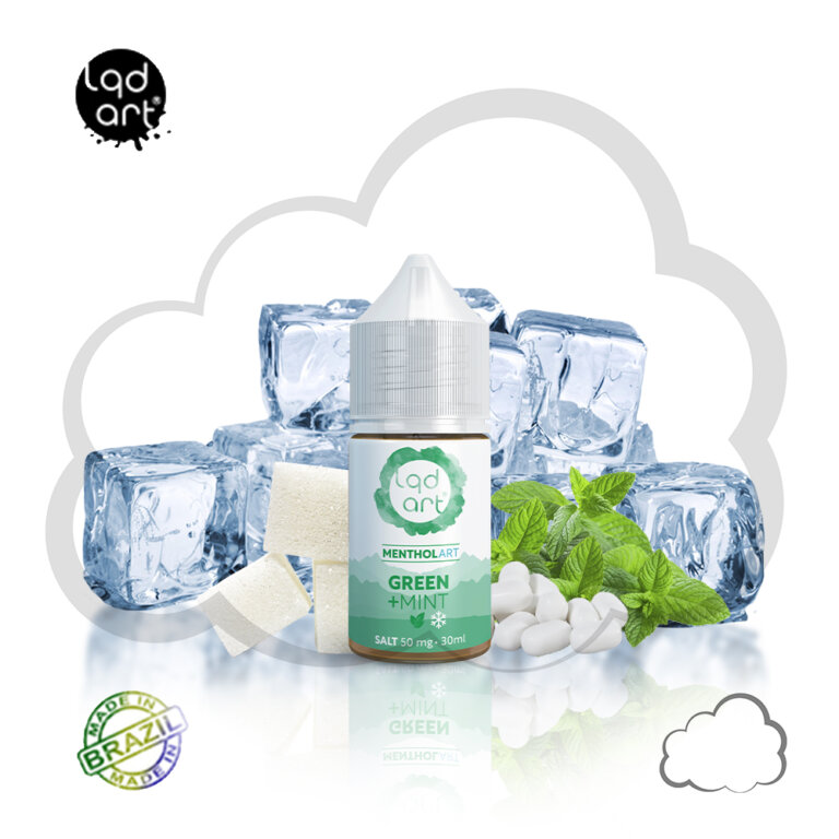Nicsalt LQD ART Green Mint, frasco de 30 ml