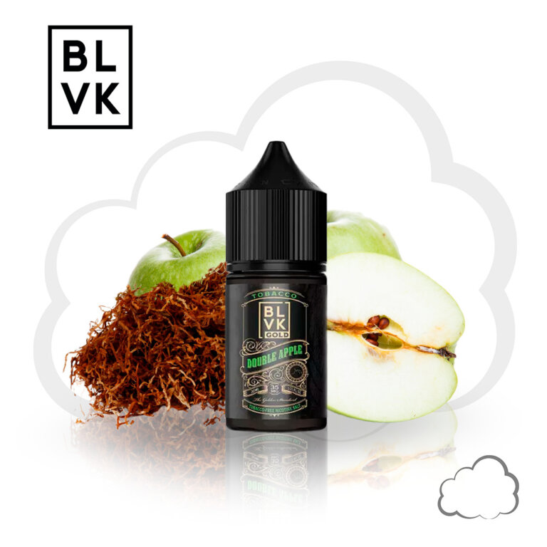 Nicsalt BlvK Gold Tobacco Double Apple, frasco de 30 ml