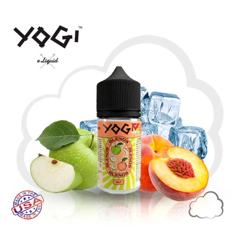 Nicsalt Yogi Apple Peach, frasco de 30 ml