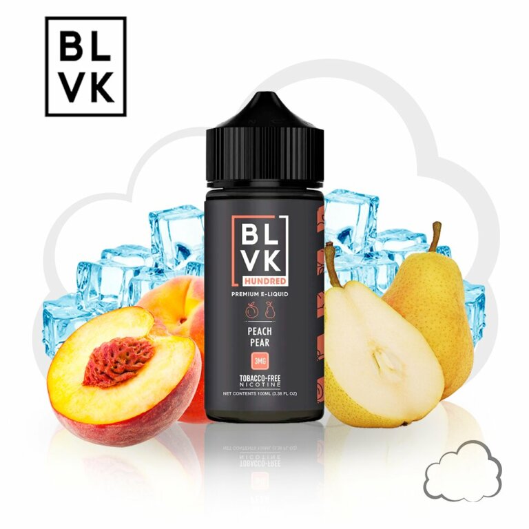 Juice Blvk Hundred Peach Pear, frasco de 100 ml