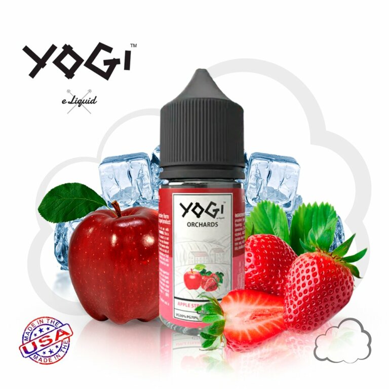 Nicsalt Yogi Apple Strawberry Ice, frasco de 30 ml