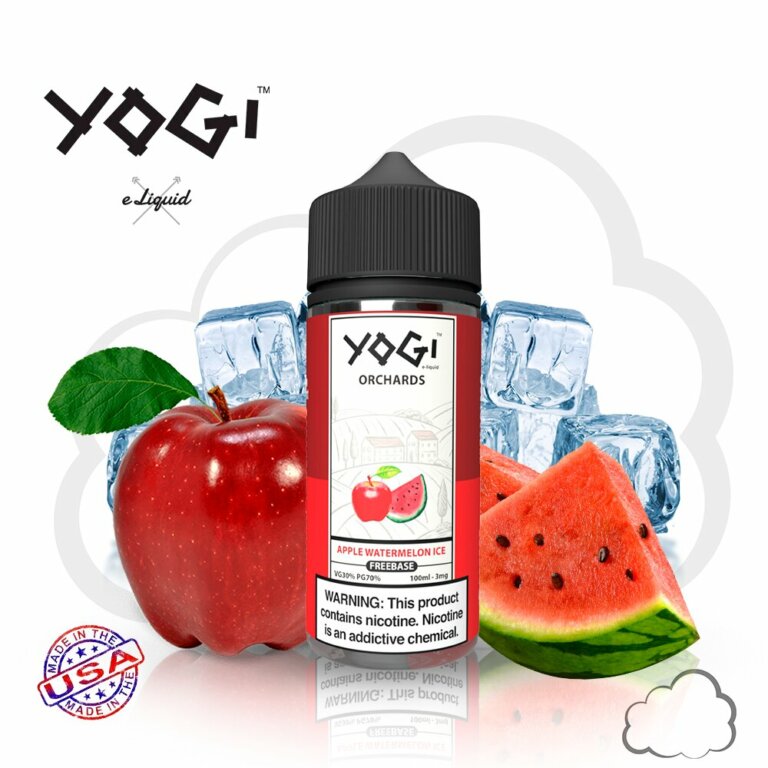 Juice Yogi Apple Watermelon Ice, frasco de 100 ml