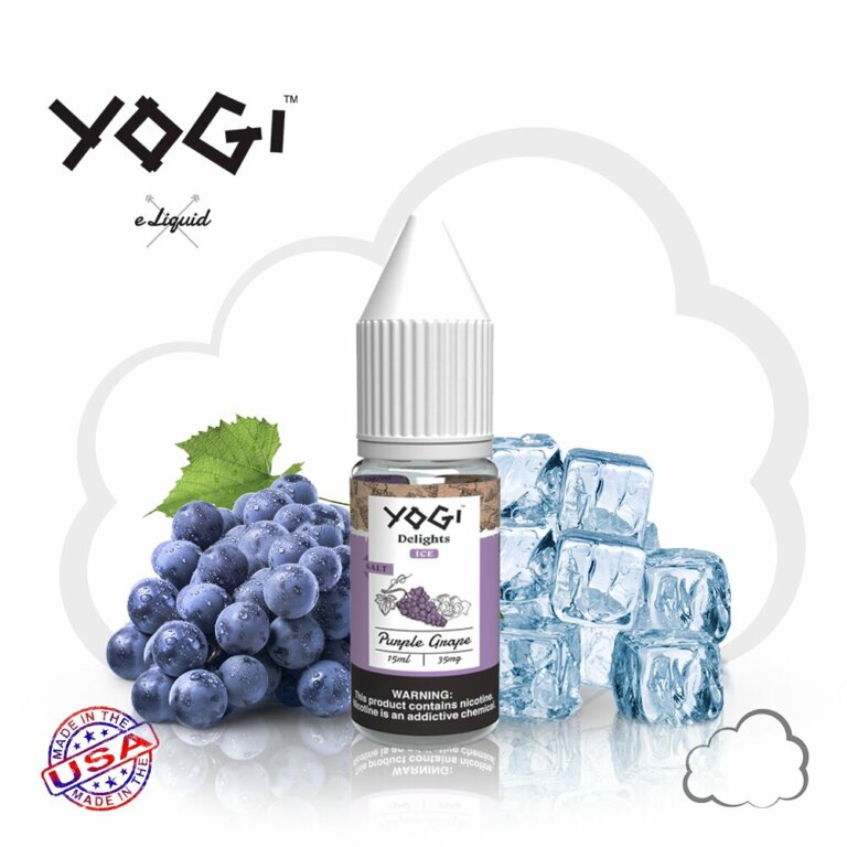 Nicsalt Yogi Purple Grape Ice, frasco de 30 ml