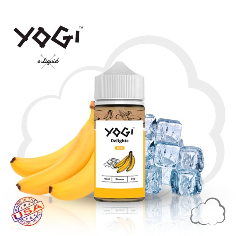 Juice Yogi Banana Ice, frasco de 100 ml