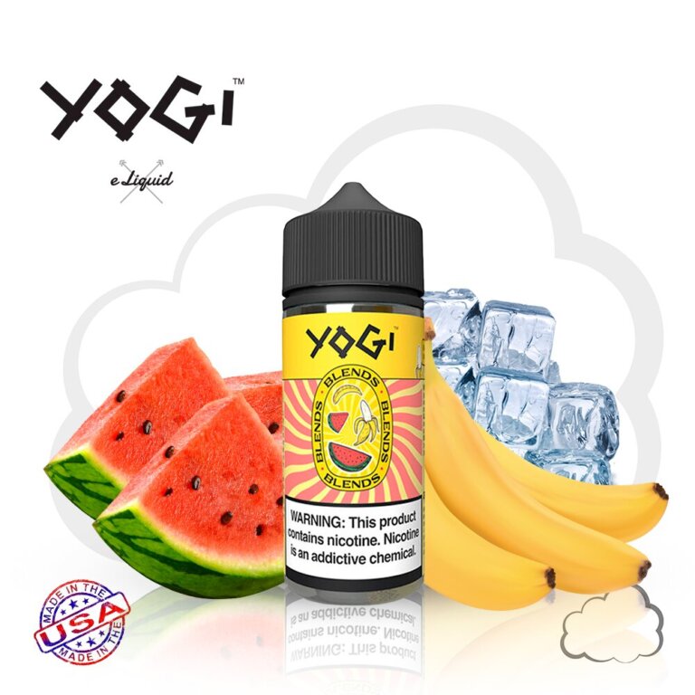 Juice Yogi Banana Watermelon Ice, frasco de 100 ml