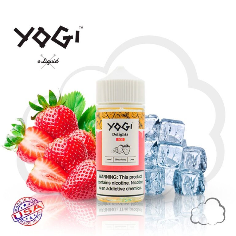 Juice Yogi Strawberry Ice, frasco de 100 ml