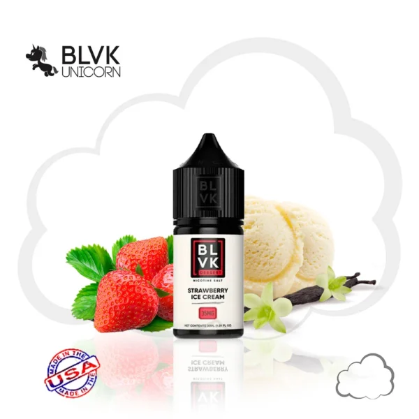 Blvk Dessert - Strawberry Ice Cream (Sorvete de Morango) - 30ml - NicSalt