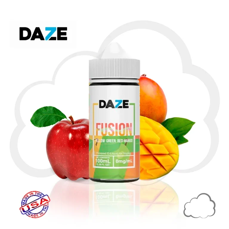 Juice Reds Fusion Yellow Green Red Mango, frasco de 100 ml